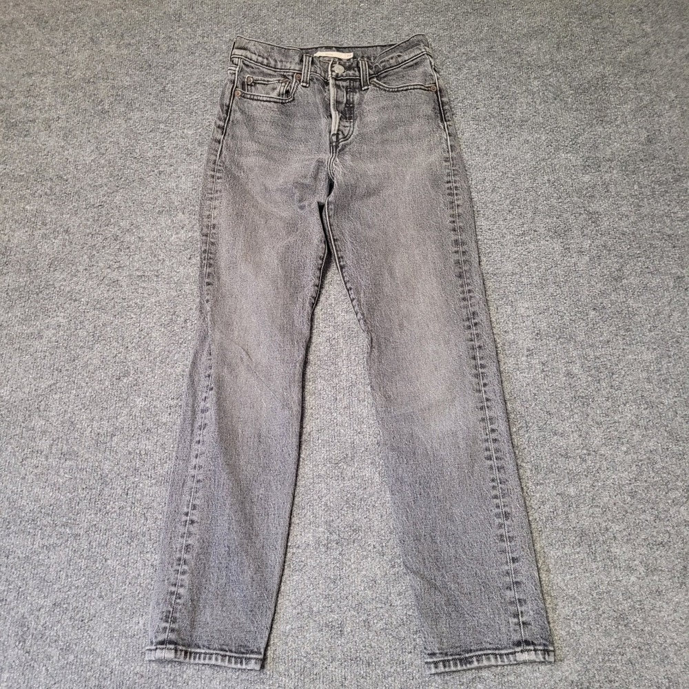 Levi's Jeans Womens Size 24 Gray Wedgie Straight High Rise Faded Denim Casual